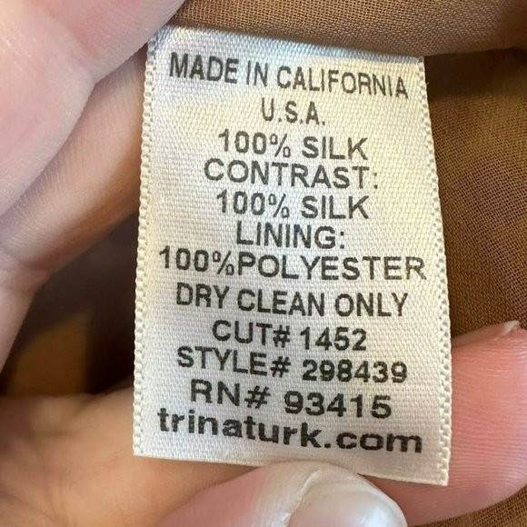 Trina Turk 100% Silk Yellow Geometric Pattern Sleeveless Sheath Dress‎ Womens 2 - Picture 3 of 6